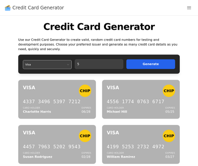 Credit Card Generator