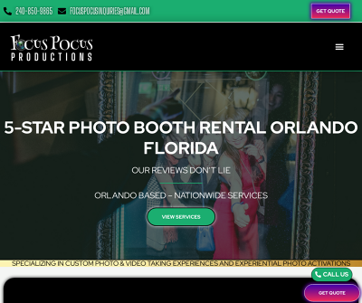 Focus Pocus Productions LLC - Orlando Photo Booth Rentals