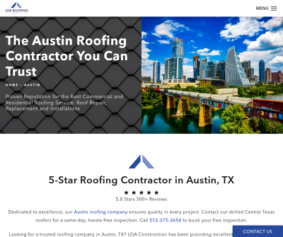 LOA Construction and Austin Roofing