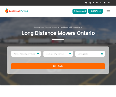 Centennial Moving - Long Distance Movers Ontario