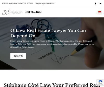 Stephane Cote Real Estate Lawyer/Avocat