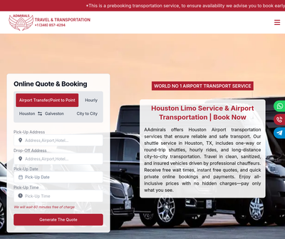 Houston Limo Services | AAdmirals Travel& Transportation