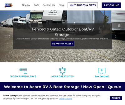  Fenced & Gated Outdoor Boat/RV Storage 