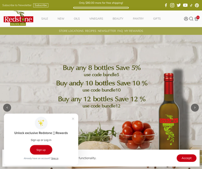 Redstone Olive Oil and Vinegars