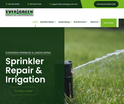 Evergreen Sprinkler Repair West Palm Beach Irrigation Repair