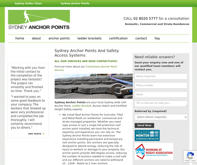 Sydney Anchor Points - Roof Anchor Point Installation