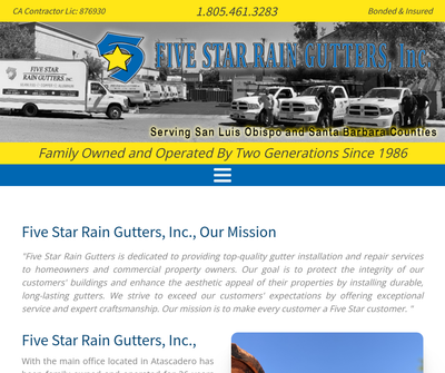 Five Star Rain Gutters, Inc.
