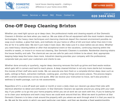 Cleaning Brixton