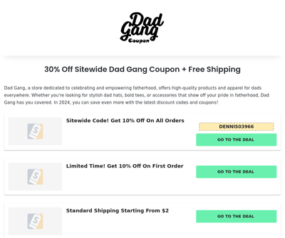 Dad Gang Coupons
