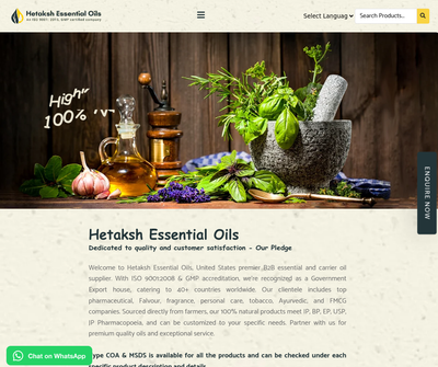 essential oil bulk manufacturers