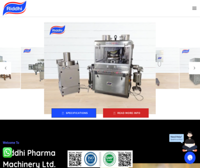 Riddhi Pharma Machinery Ltd - Pharmaceutical Equipement Manufacturers