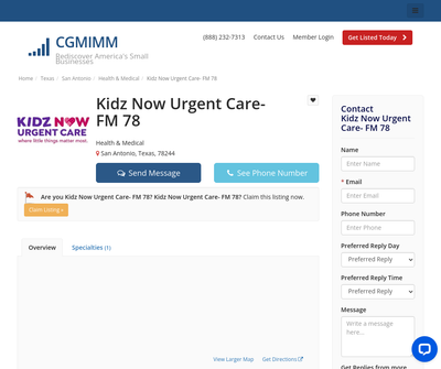 Kidz Now Urgent Care- FM 78