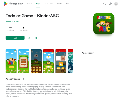 Kinder ABC on Playstore