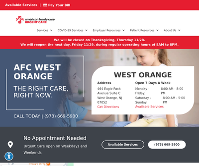 AFC Urgent Care West Orange