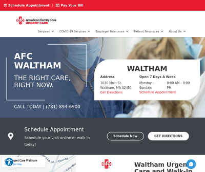AFC Urgent Care Waltham