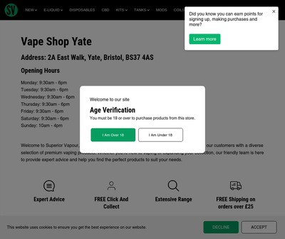 Superior Vapour Yate