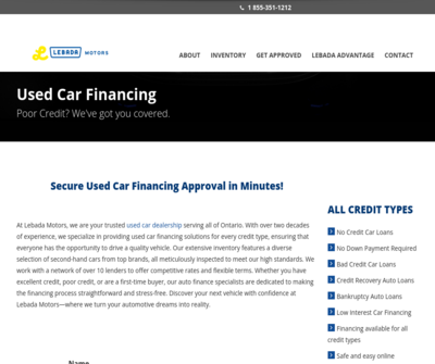 Used Car Financing | Lebada Motors