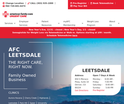 AFC Urgent Care Denver Leetsdale