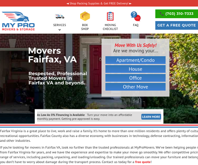 MyProMovers | Fairfax Movers
