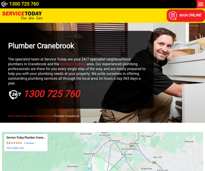 Service Today Plumber Cranebrook