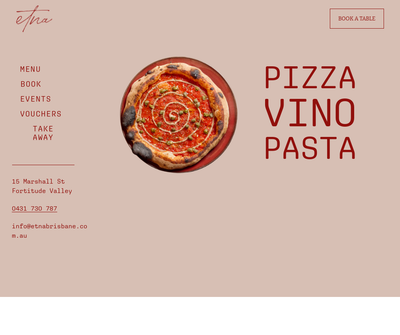 Etna Pizza & Vino Restaurant Brisbane