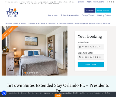 InTown Suites Extended Stay Orlando FL - Presidents Dr
