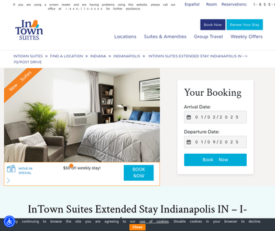InTown Suites Extended Stay Indianapolis IN - I-70/Post Road