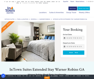 InTown Suites Extended Stay Warner Robins GA