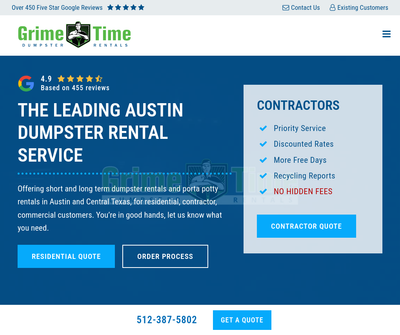 Grime Time Dumpster Rentals - Austin