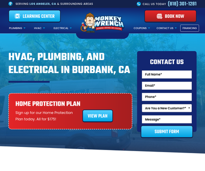 Monkey Wrench Plumbing, Heating, Air & Electric
