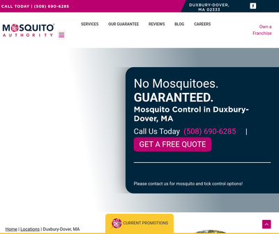 No Mosquitoes. Guaranteed.