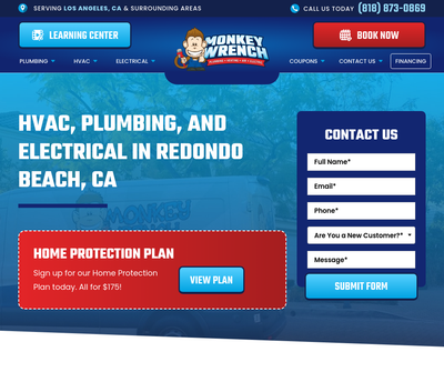 Redondo Beach's Trusted Plumbing, Heating, Air & Electrical Specialists