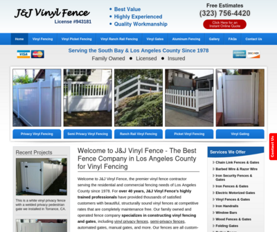 J & J Vinyl Fence
