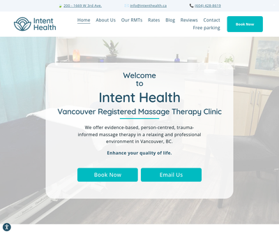 Intent Health Clinic: Registered Massage Therapy