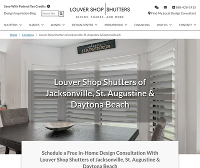 Louver Shop Shutters of Jacksonville, St. Augustine & Daytona Beach