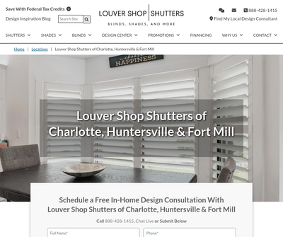 Louver Shop Shutters of Charlotte, Huntersville & Fort Mill