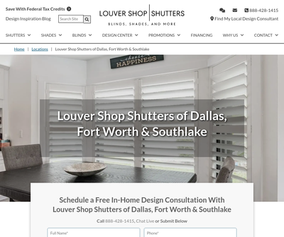 Louver Shop Shutters of Dallas, Fort Worth & Southlake