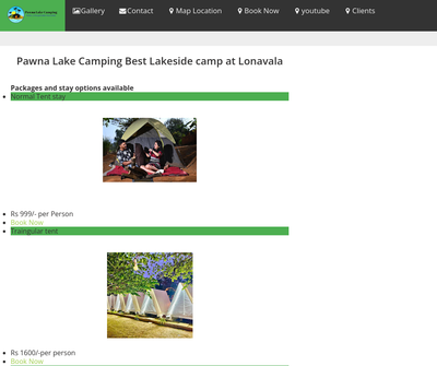 Best lakeside camping at Lonavala