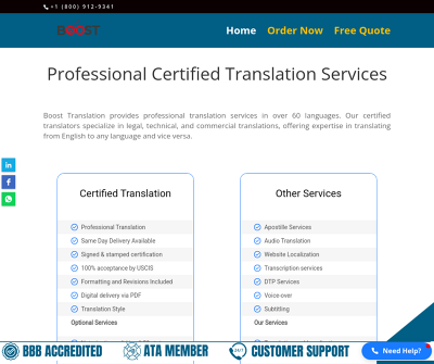 Certified Translation Services | USCIS translation