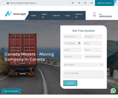 Our Moving Services In Canada