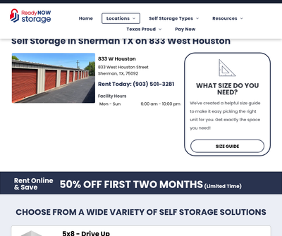 Ready Now Storage - Sherman