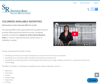 Colorado R&D Tax Credit Specialists