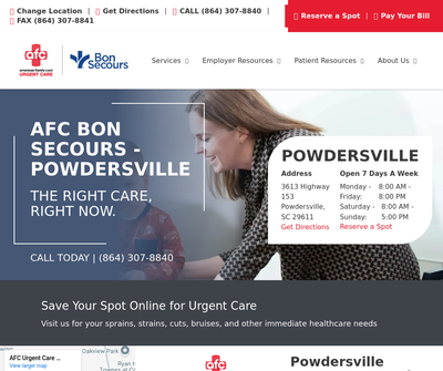 AFC Urgent Care Powdersville, SC