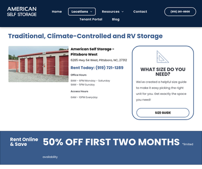 American Self Storage – West Pittsboro