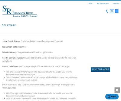 Swanson Reed | Specialist R&D Tax Advisors (Delaware)