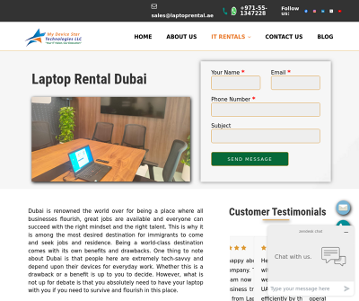  High-Performance Laptops Rental Services in UAE