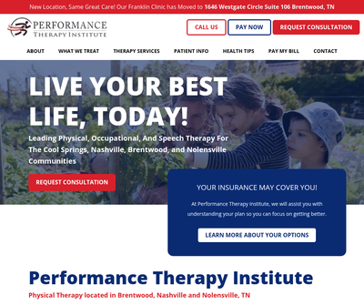 Performance Therapy Institute - Nolensville Physical Therapist | Neck & Knee Pain