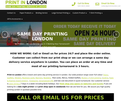 Print In London – Same Day Printing & Delivery in London