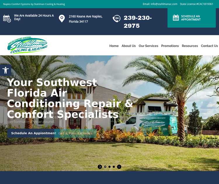 Naples Comfort Systems By Stahlman Cooling & Heating | Naples Florida Air Conditioning Company