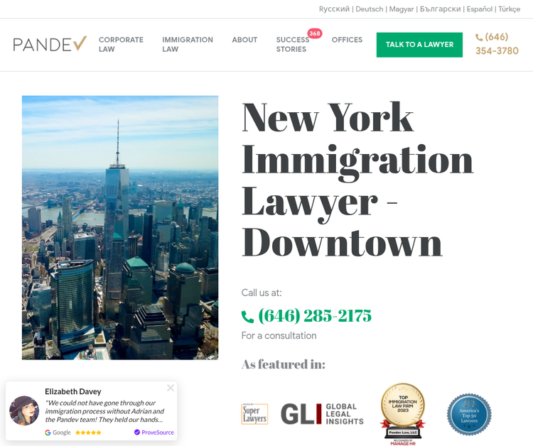 Pandev Law - Immigration Lawyer NYC